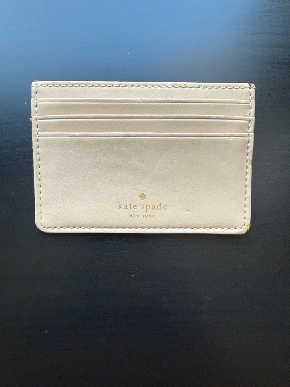 kate spade Red Leather Card Case with Gold Plaque - Picture 6 of 14